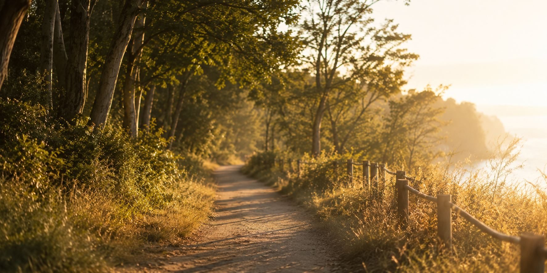 A quiet path through morning light