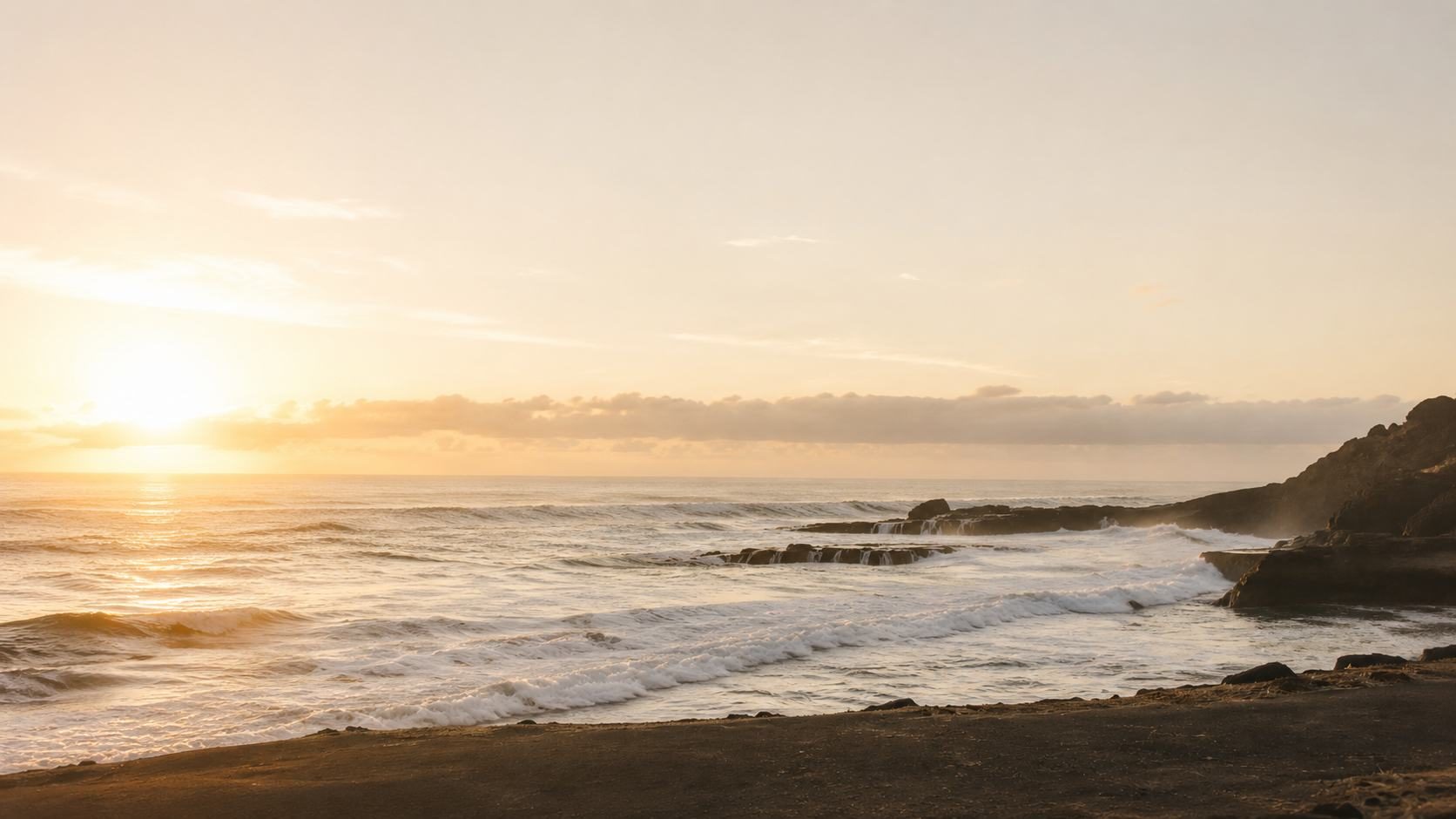 Sunrise over the ocean